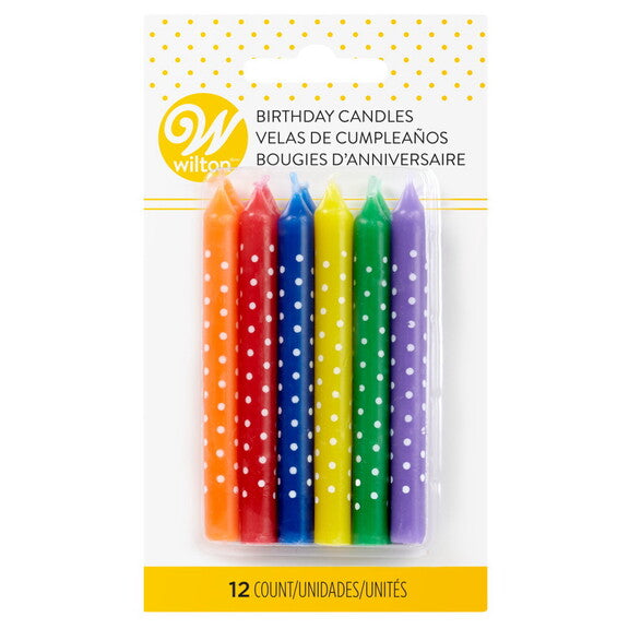 Velas surtidas de arcoíris