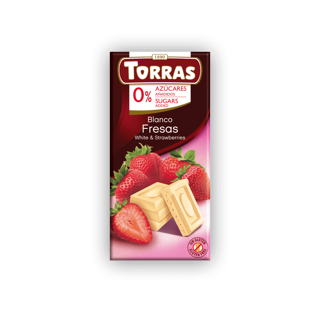 Chocolate blanco de fresas torras®