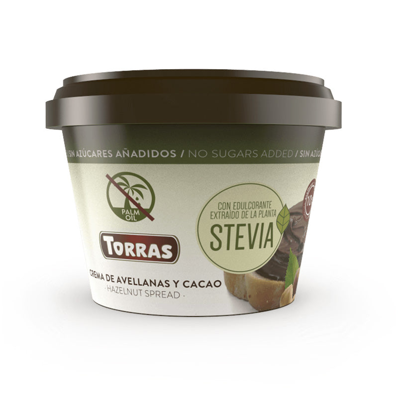 Crema de avellanas y cacao con stevia