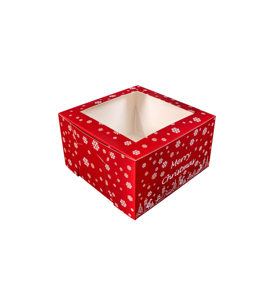 Caja navideña con ventana