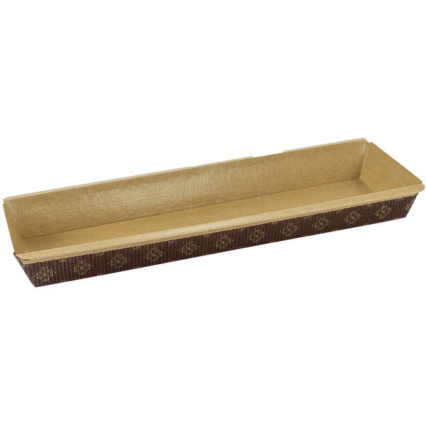 Molde rectangular largo de papel horneable 10 7/16" x 3" x 1 3/16"