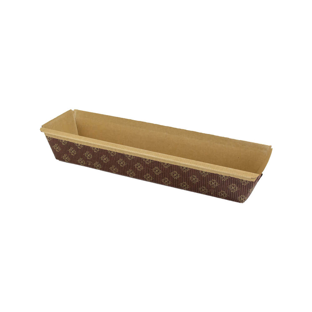 Molde rectangular mediano de papel horneable 10-1/4" x 2-5/8" x 2-3/16"