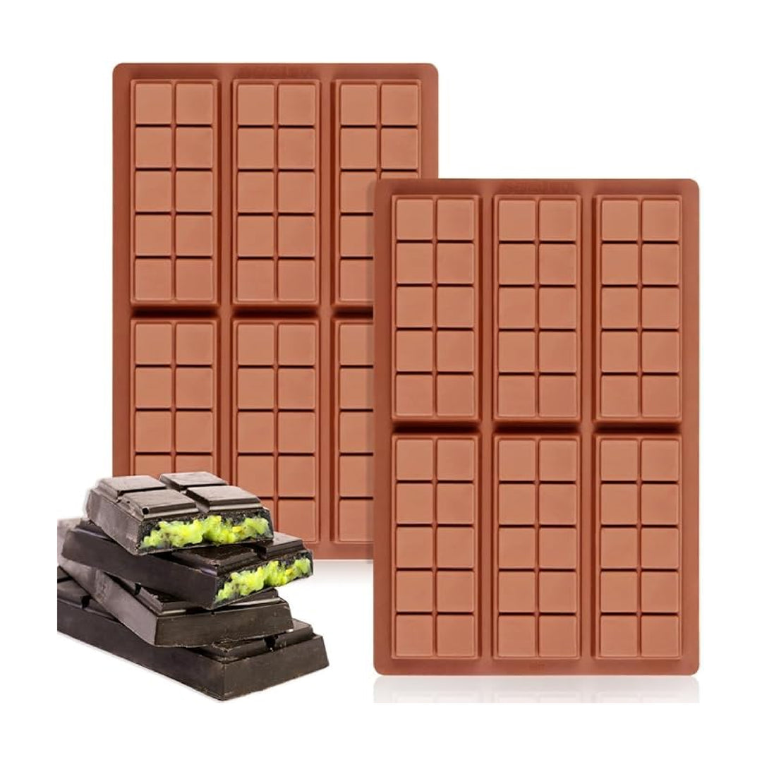 Molde de silicón barra chocodubai mini 6 cavidades