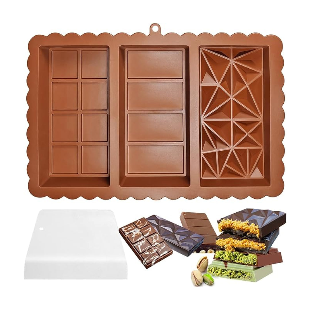 Molde de silicón chocodubai 3 formas