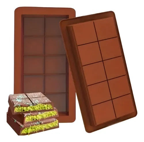 Molde de silicón barra chocodubai