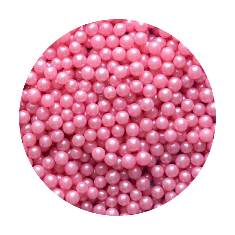 Perlas de azúcar rosada