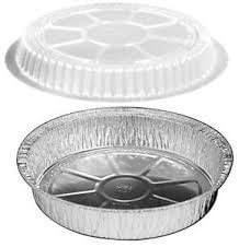 Molde de aluminio con tapa transparente 9" x 3"