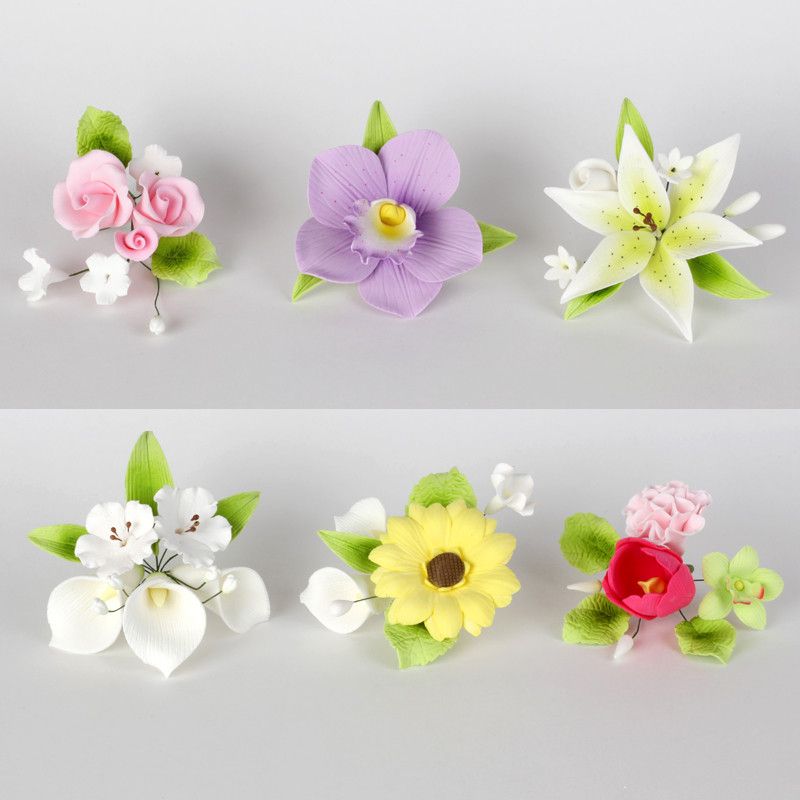 Flor decorativa 5" de pasta de goma