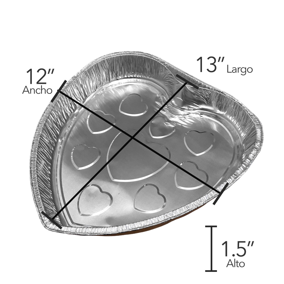 Molde de aluminio en forma de corazón 3200ml