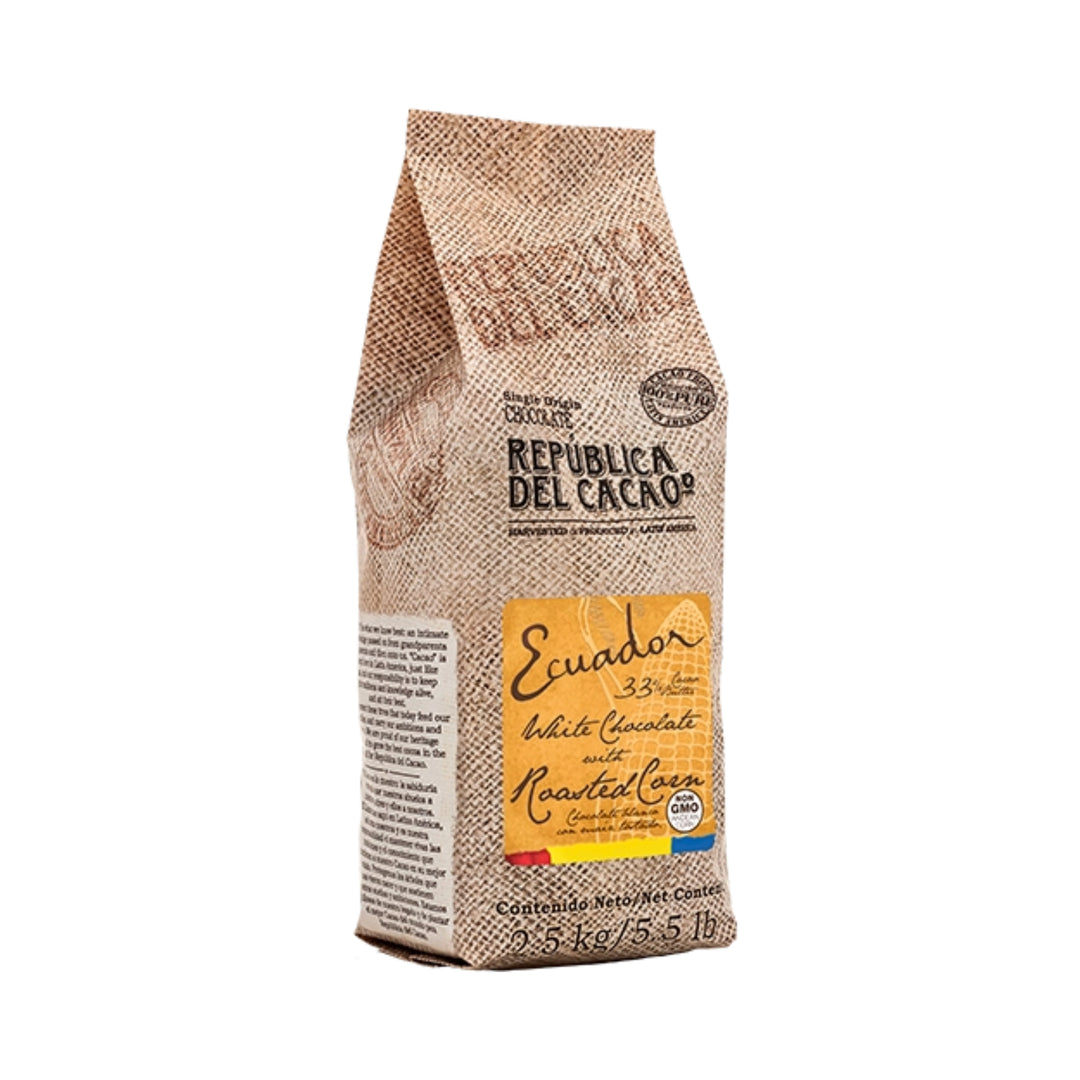 Chocolate blanco con maíz tostado 33%