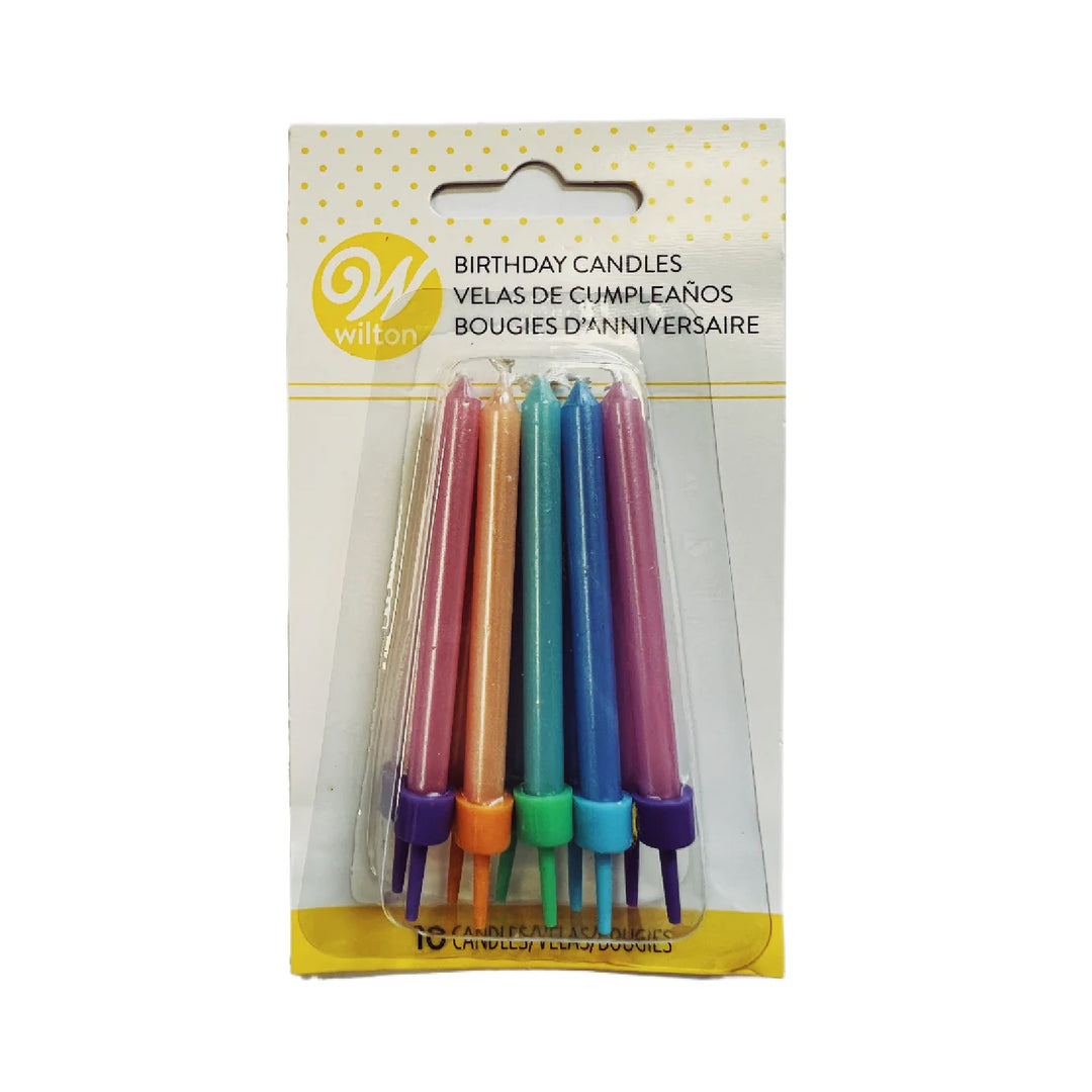 Velas perladas de colores