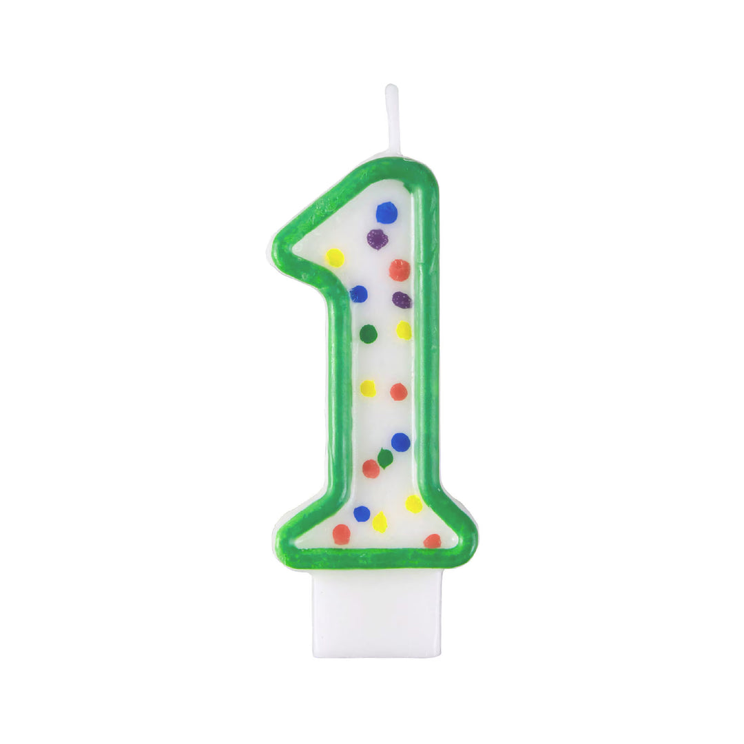 Velas verdes de números