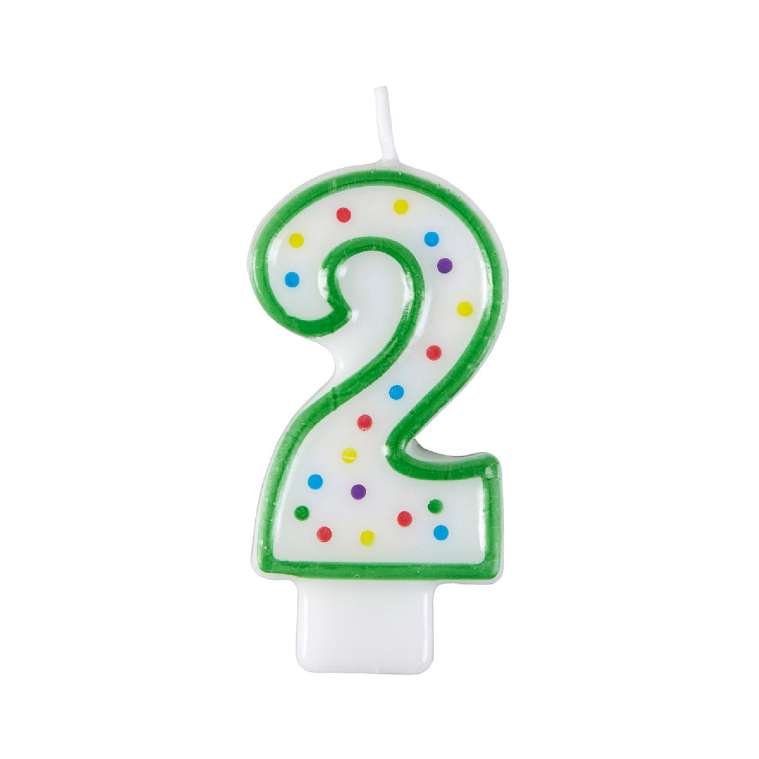 Velas verdes de números