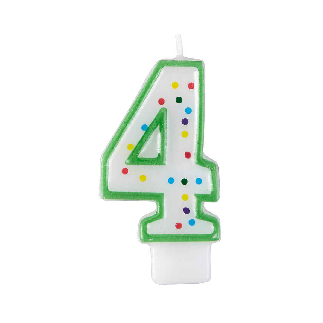 Velas verdes de números