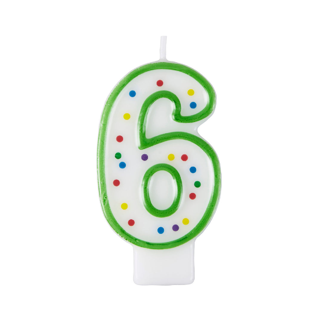 Velas verdes de números