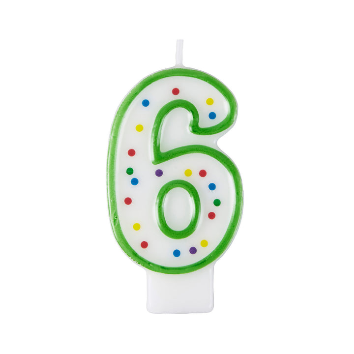 Velas verdes de números