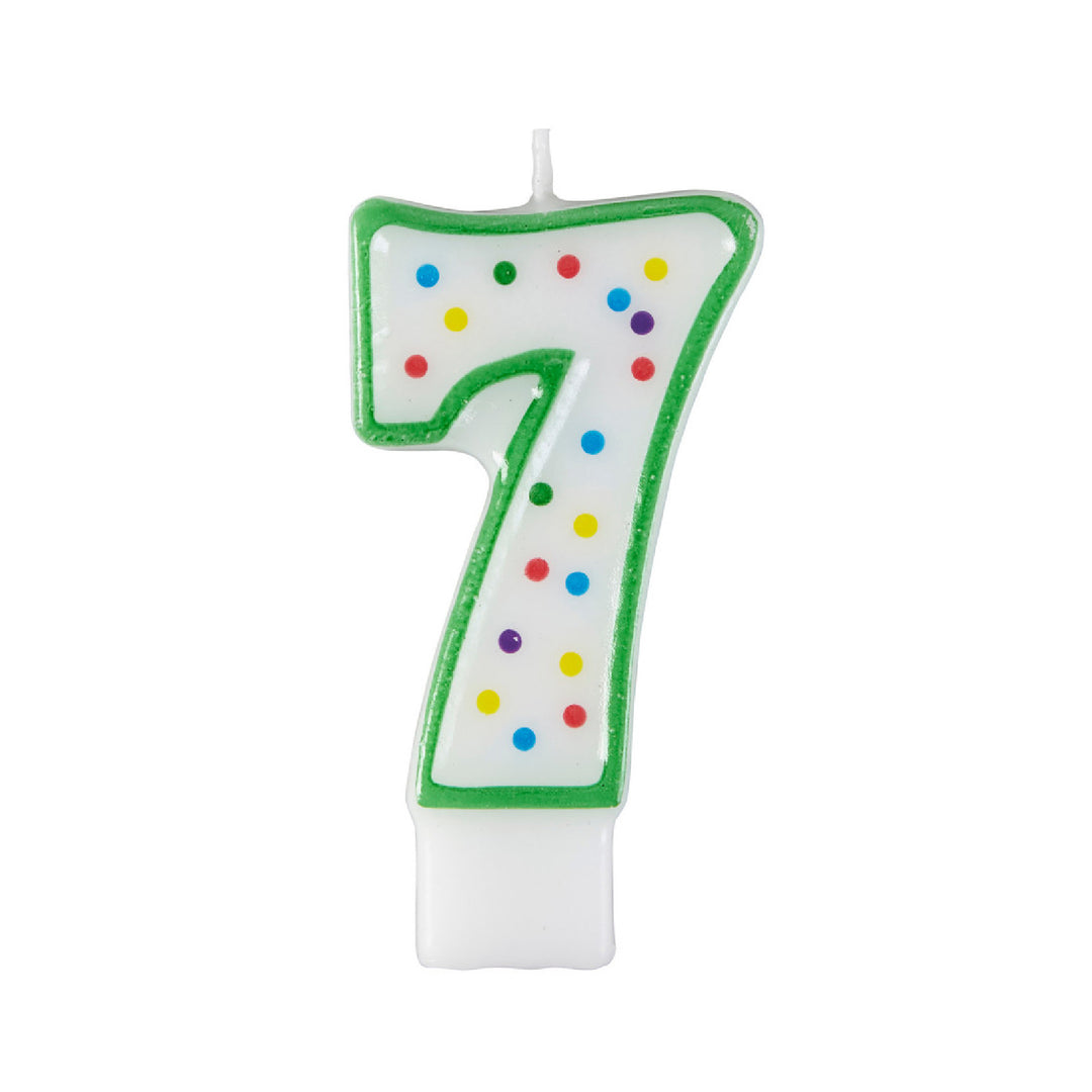 Velas verdes de números