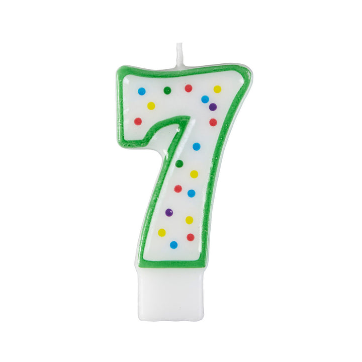 Velas verdes de números