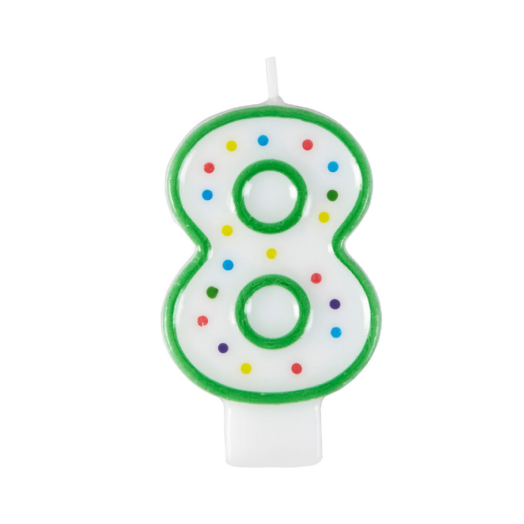 Velas verdes de números