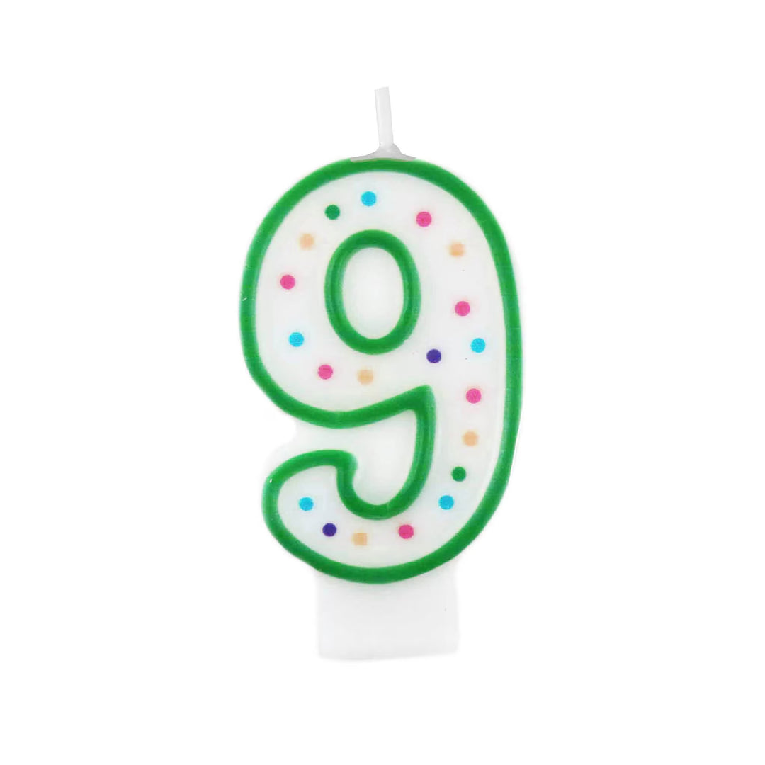 Velas verdes de números