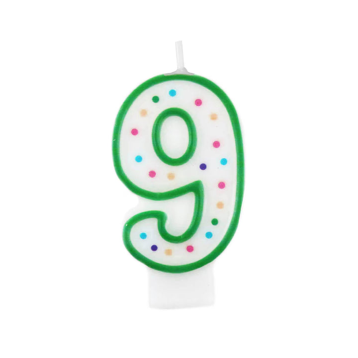 Velas verdes de números