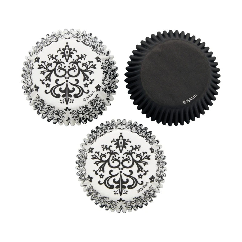 Capacillos damasco en blanco y negro