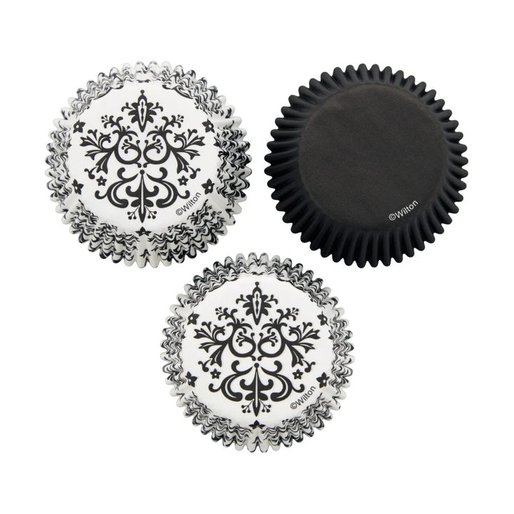 Capacillos damasco en blanco y negro