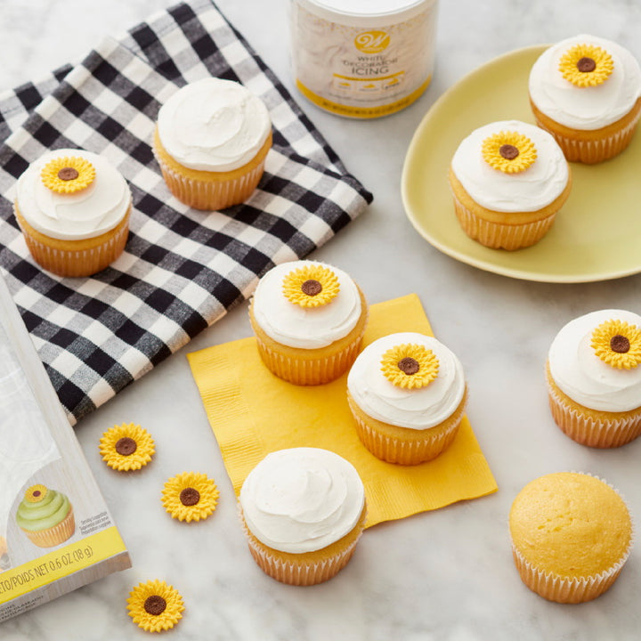 Decoración de icing de girasol