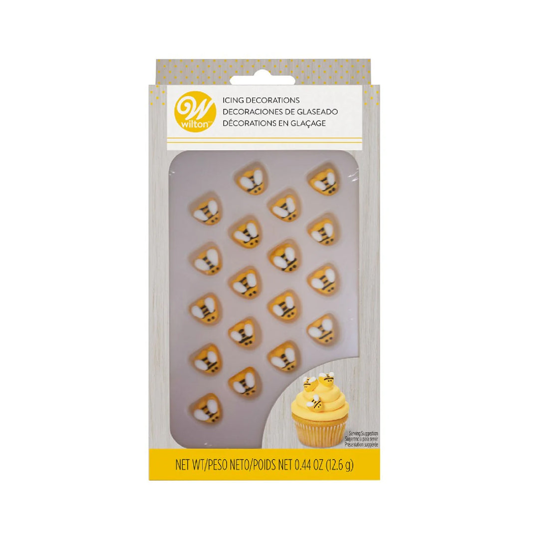 Decoración de icing de abejas