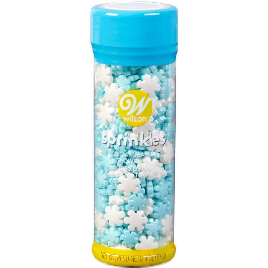 Sprinkles Navideños Copos de Nieve wilton