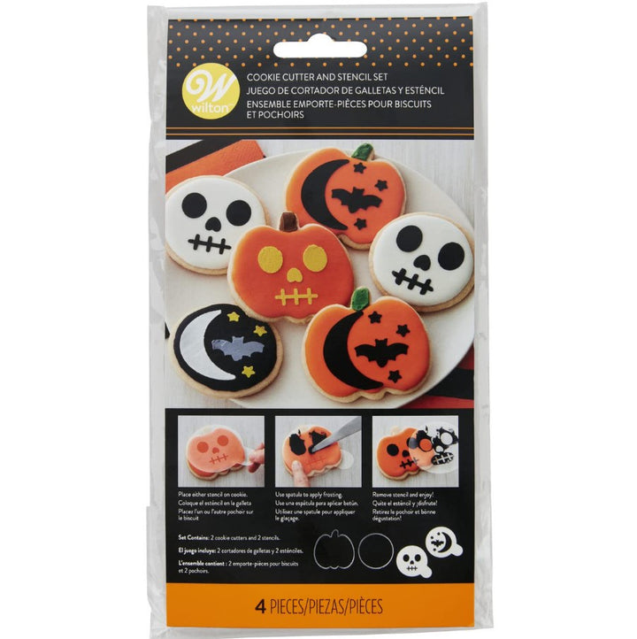 Set cortadores y stencil de Halloween