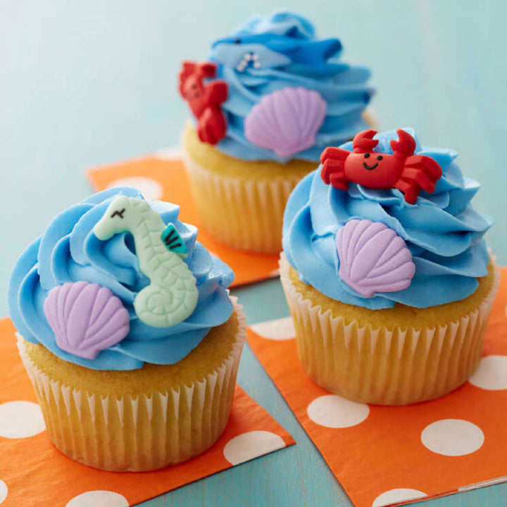 Decoración de icing de vida marina