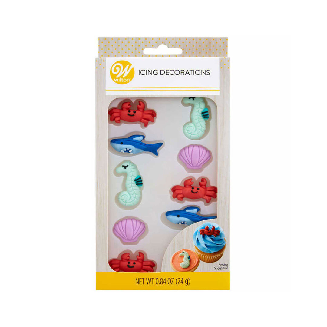 Decoración de icing de vida marina
