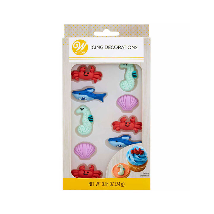 Decoración de icing de vida marina