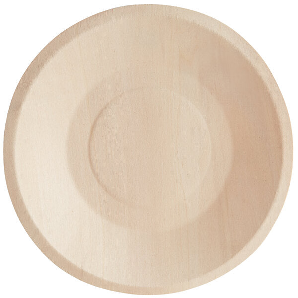 Plato redondo de madera compostable de 7"