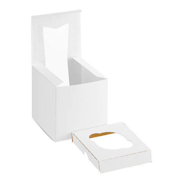 Caja para cupcake con ventana 4 x 4 x 4"