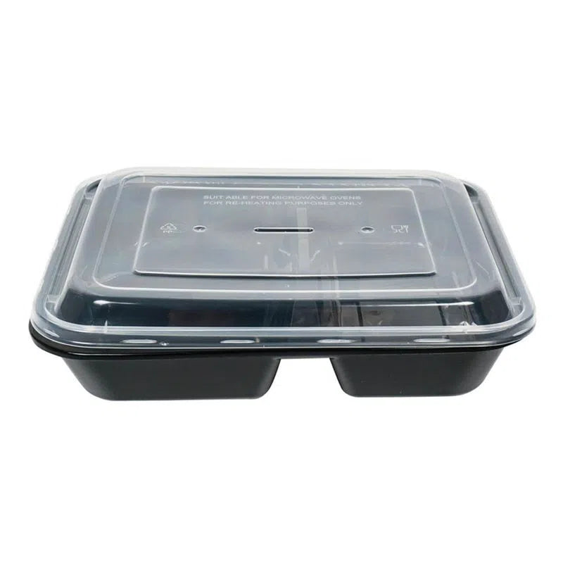 Envase platico de 3 divisiones