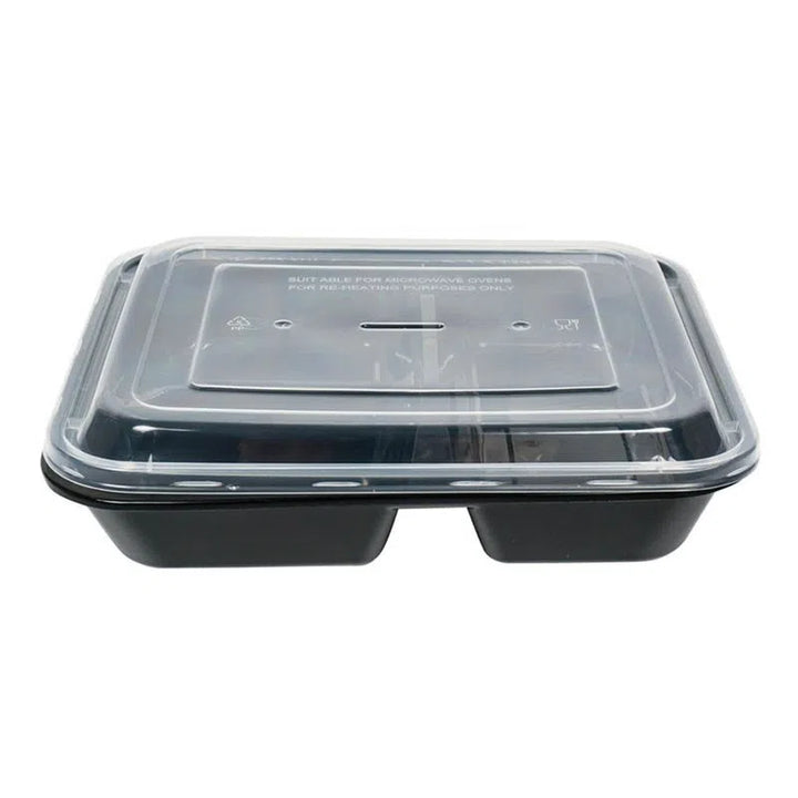 Envase platico de 3 divisiones