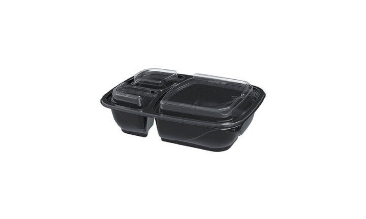 Envase platico de 3 divisiones