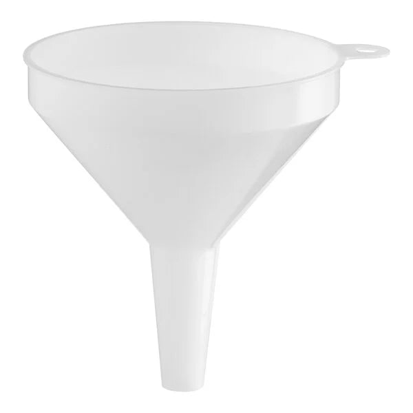 Embudo plástico blanco