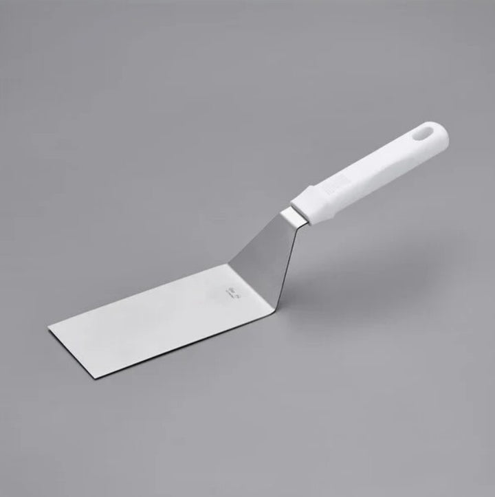 Espátula de borde cuadrado mango de polipropileno blanco