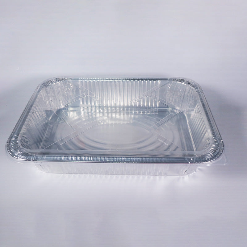 Bandeja de aluminio con tapa