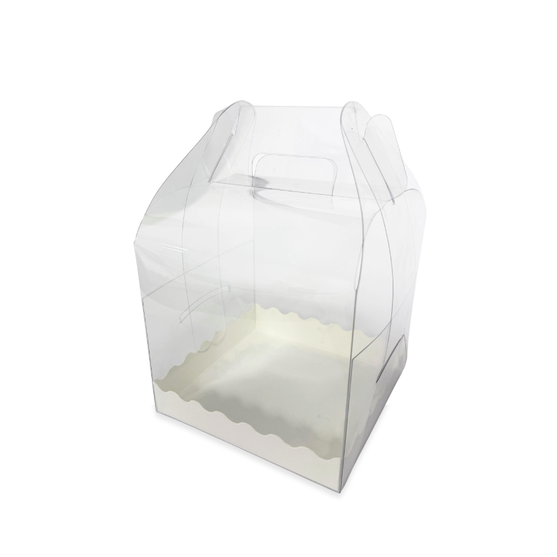 Caja de acetato con base blanca