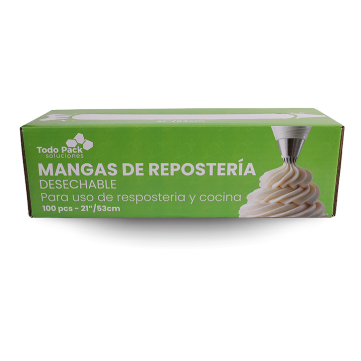 Caja de mangas pasteleras desechables