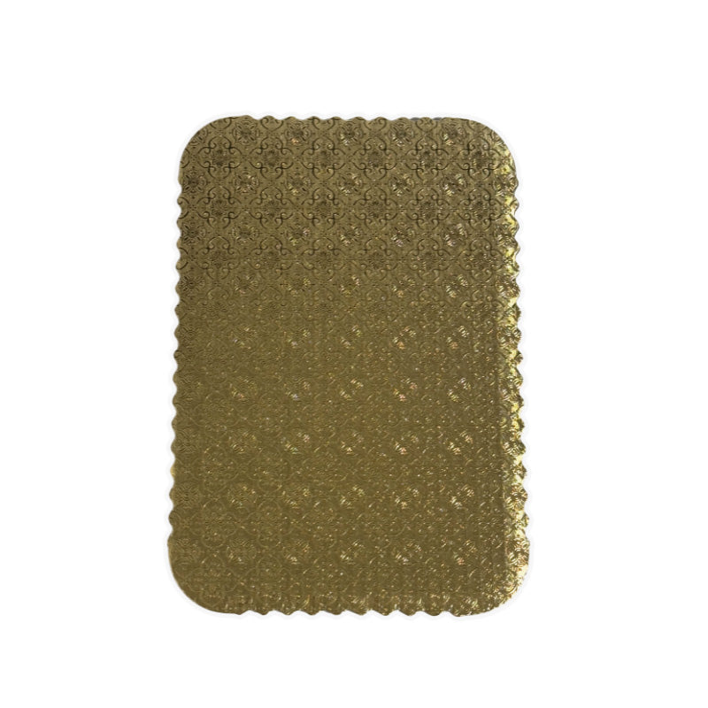 Base rectangular dorada 3mm con borde festoneado
