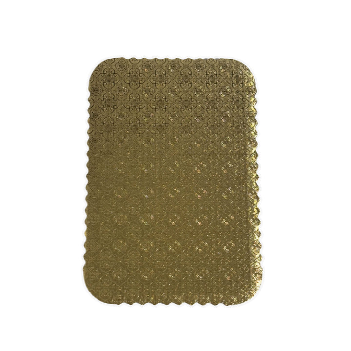 Base rectangular dorada 3mm con borde festoneado