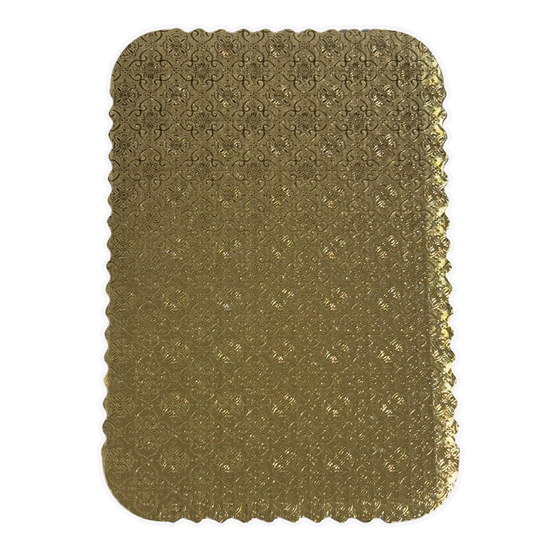 Base rectangular dorada 3mm con borde festoneado