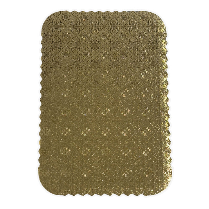 Base rectangular dorada 3mm con borde festoneado