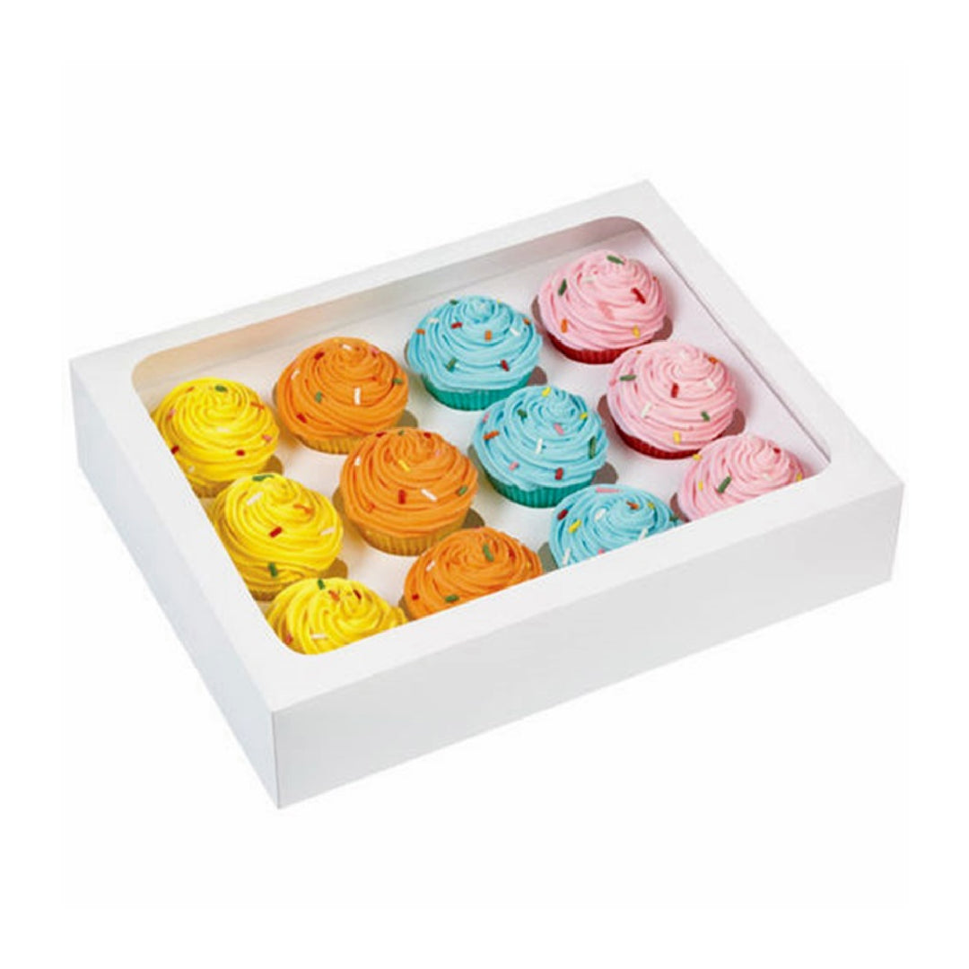 Caja para 12 mini cupcake con ventana