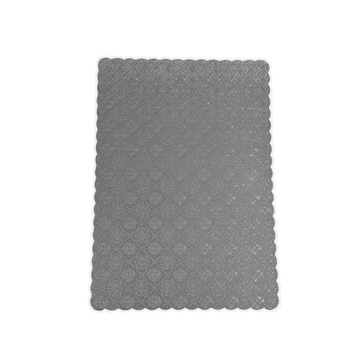 Base rectangular plateada